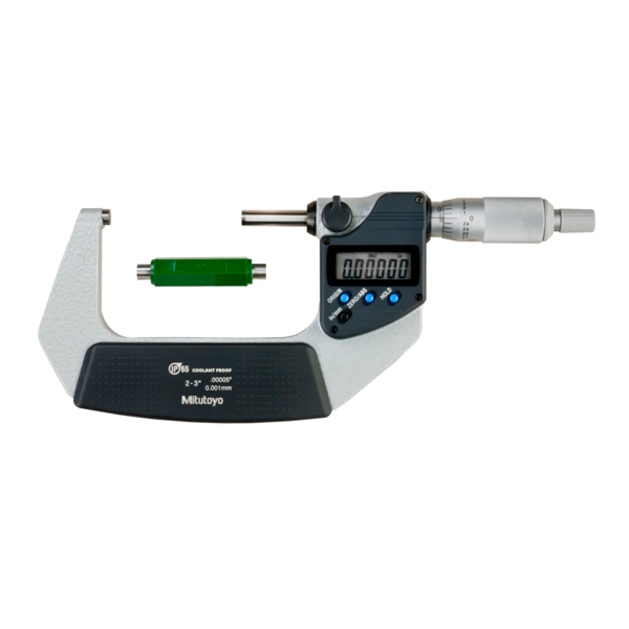 Micrómetro Digital para Exteriores Con Protección IP65 de 2-3 pulg, Fuerza de Medición de 5 a 10 N, Sin Salida de Datos