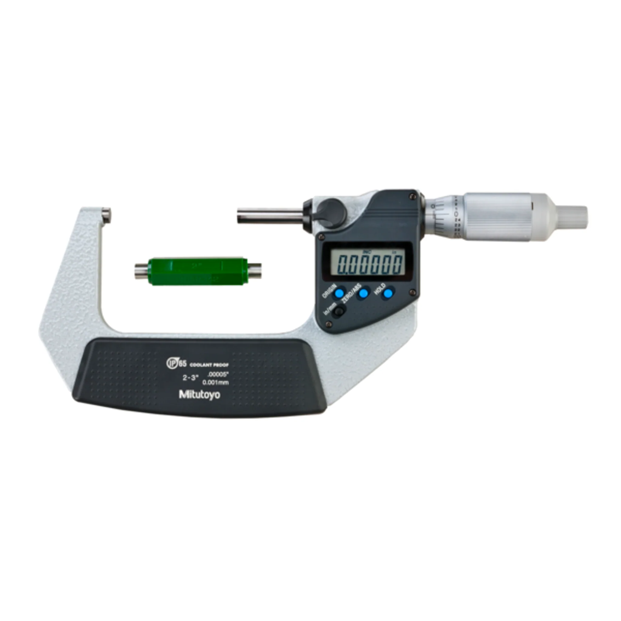 Micrómetro Digital para Exteriores Con Protección IP65 de 2-3 pulg, Fuerza de Medición de 7 a 12 N, Sin Salida de Datos