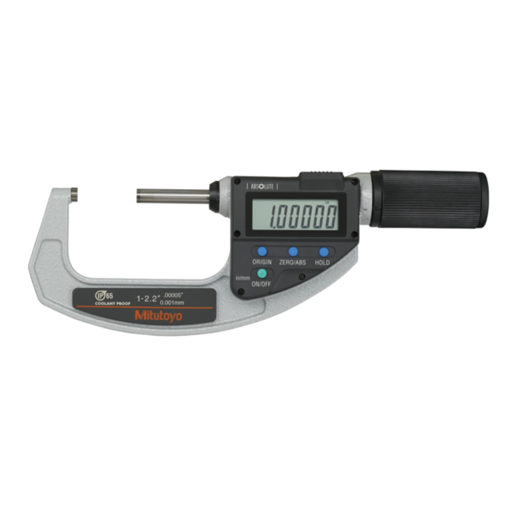 Micrómetro Digital para Exteriores Quickmike, Intervalo de 1-2.2 pulg, Fuerza de Medición de 5 a 12 N, Con Salida de Datos