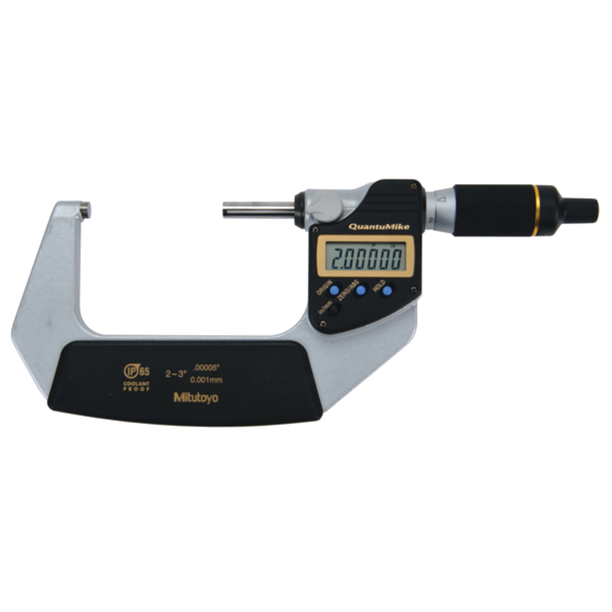 Micrómetro digital QuantuMike IP65 pulg/mm, 2-3 pulg,sin salida