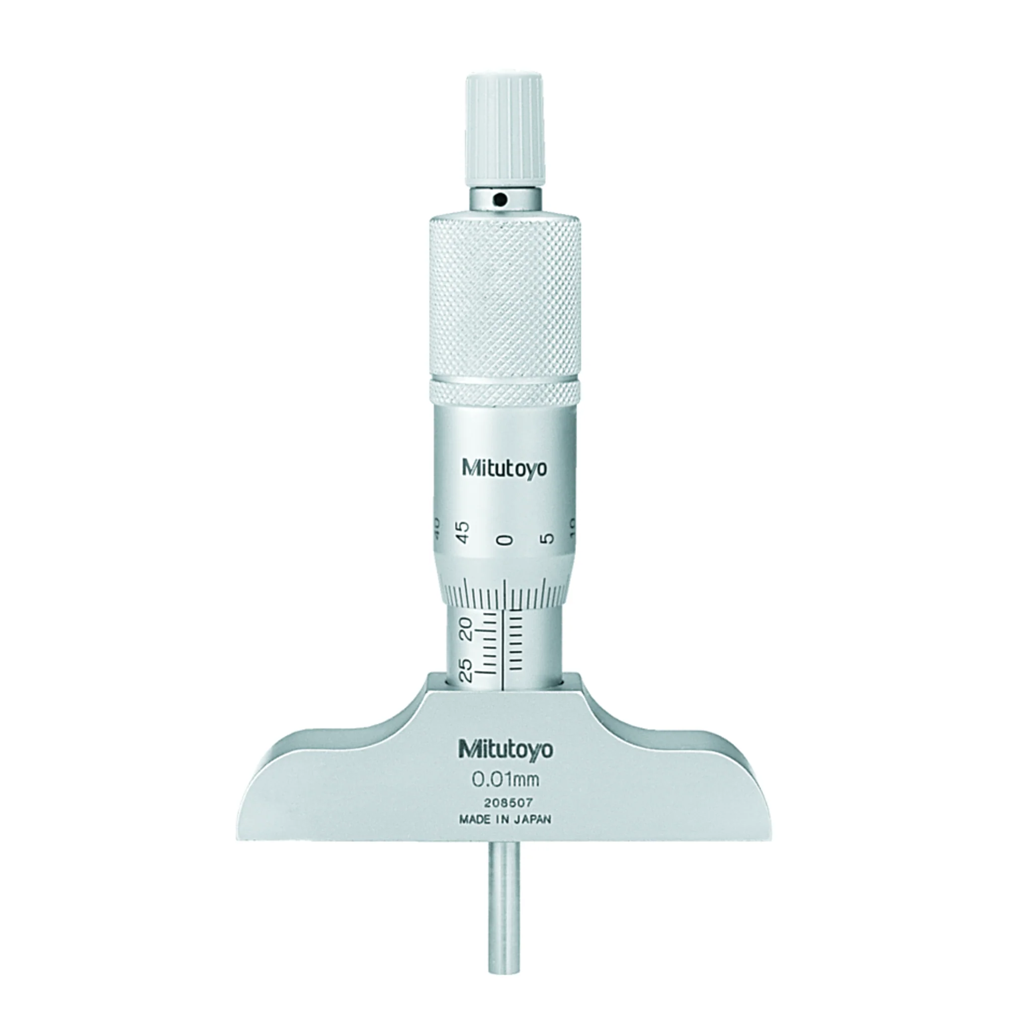 Micrómetro para profundidad, Varilla con punta de carburo 0-25mm, 63mm Base