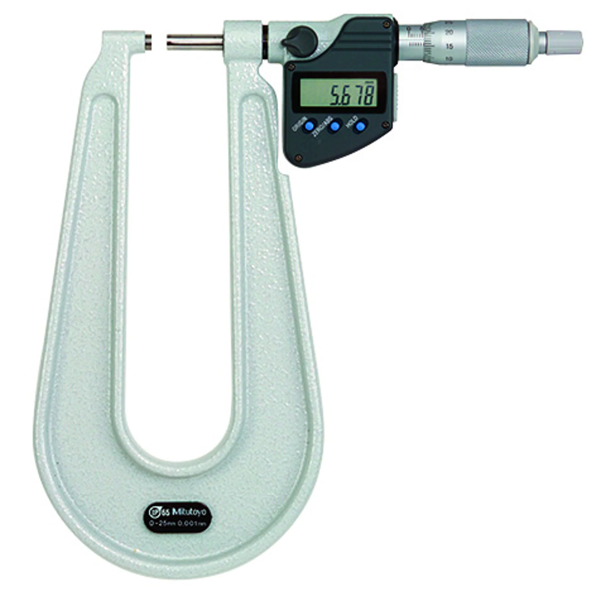 Micrómetros Digimatic para láminas metálicas IP65 0-25mm, Plano  Tope /husillo