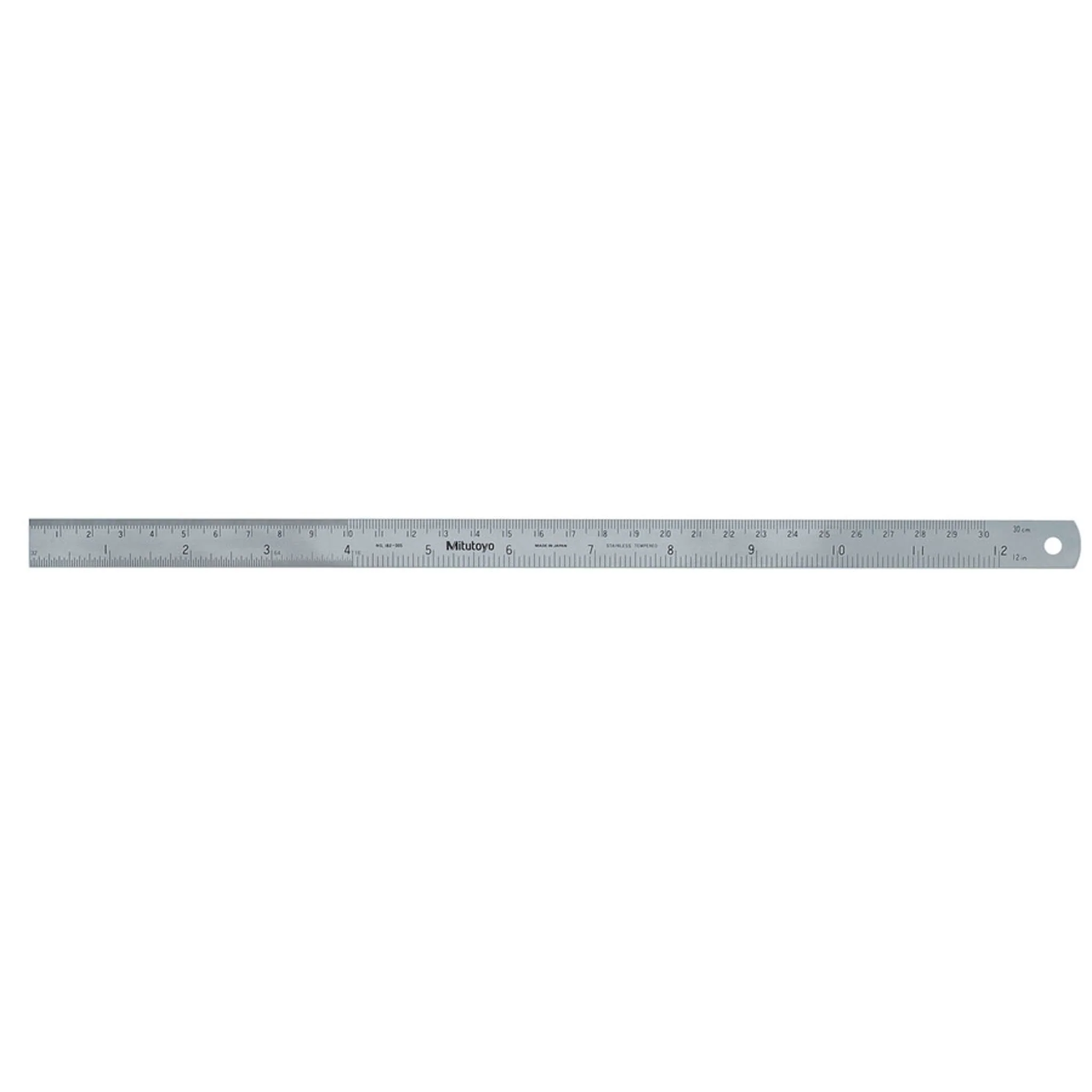 Regla de acero, Regla semiflexible 300mm/12 pulg, mm/pulg