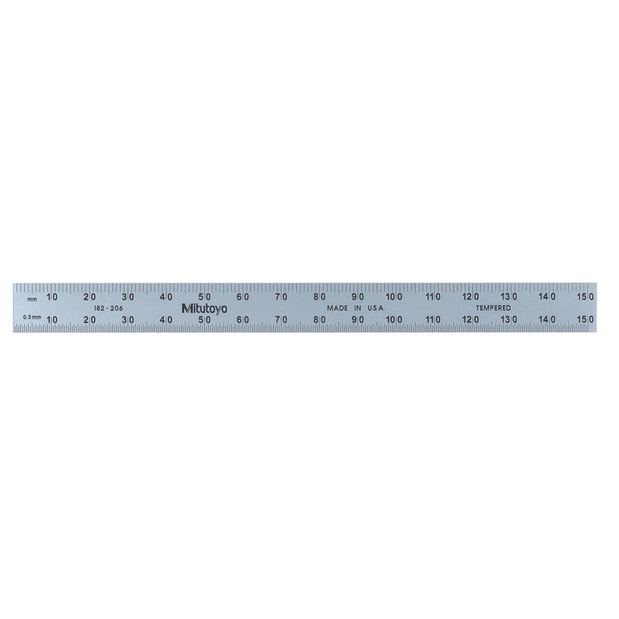 Regla de acero, Regla totalmente flexible  150mm/6 pulg, mm/pulg