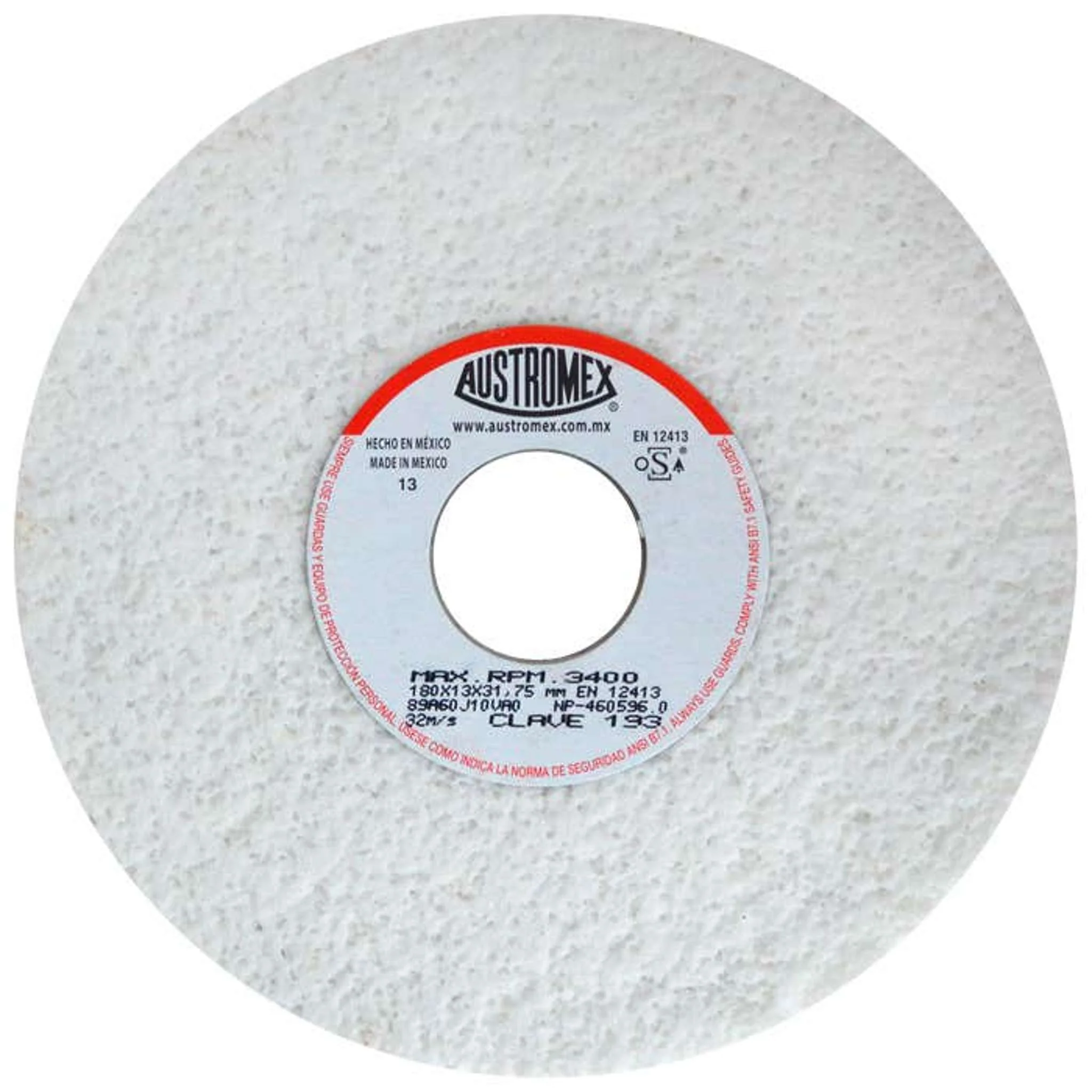 Rueda abrasiva para rectificado de tipo 1, 7 pulg X 1/2 pulg X 1-1/4 pulg de grano 60